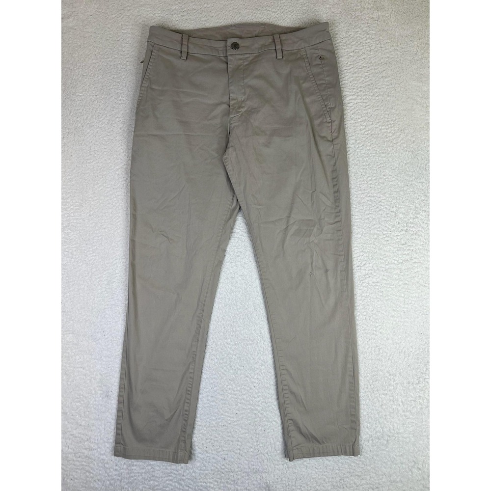 Birddogs Pants Mens 32x30 Beige Chino Slim Fit Stretch Casual Lined Pockets